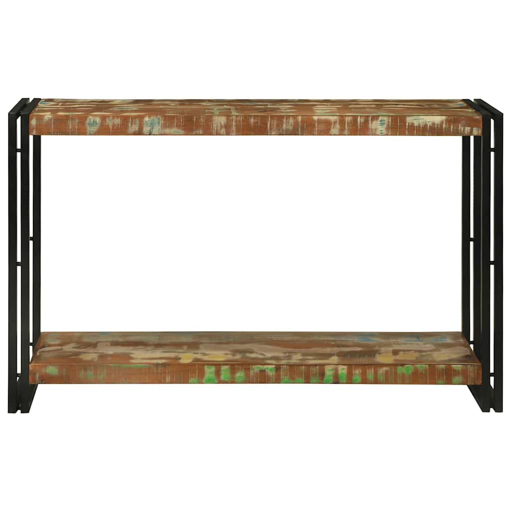 Avlastningsbord Konsollbord Trä med hylla 120 x 33 x 75 cm massivt återvunnet trä