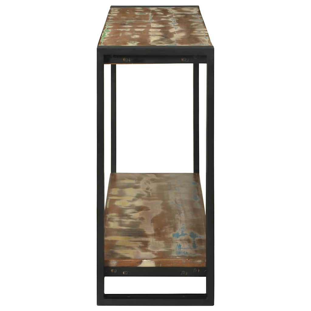 Avlastningsbord Konsollbord Trä med hylla 120 x 33 x 75 cm massivt återvunnet trä