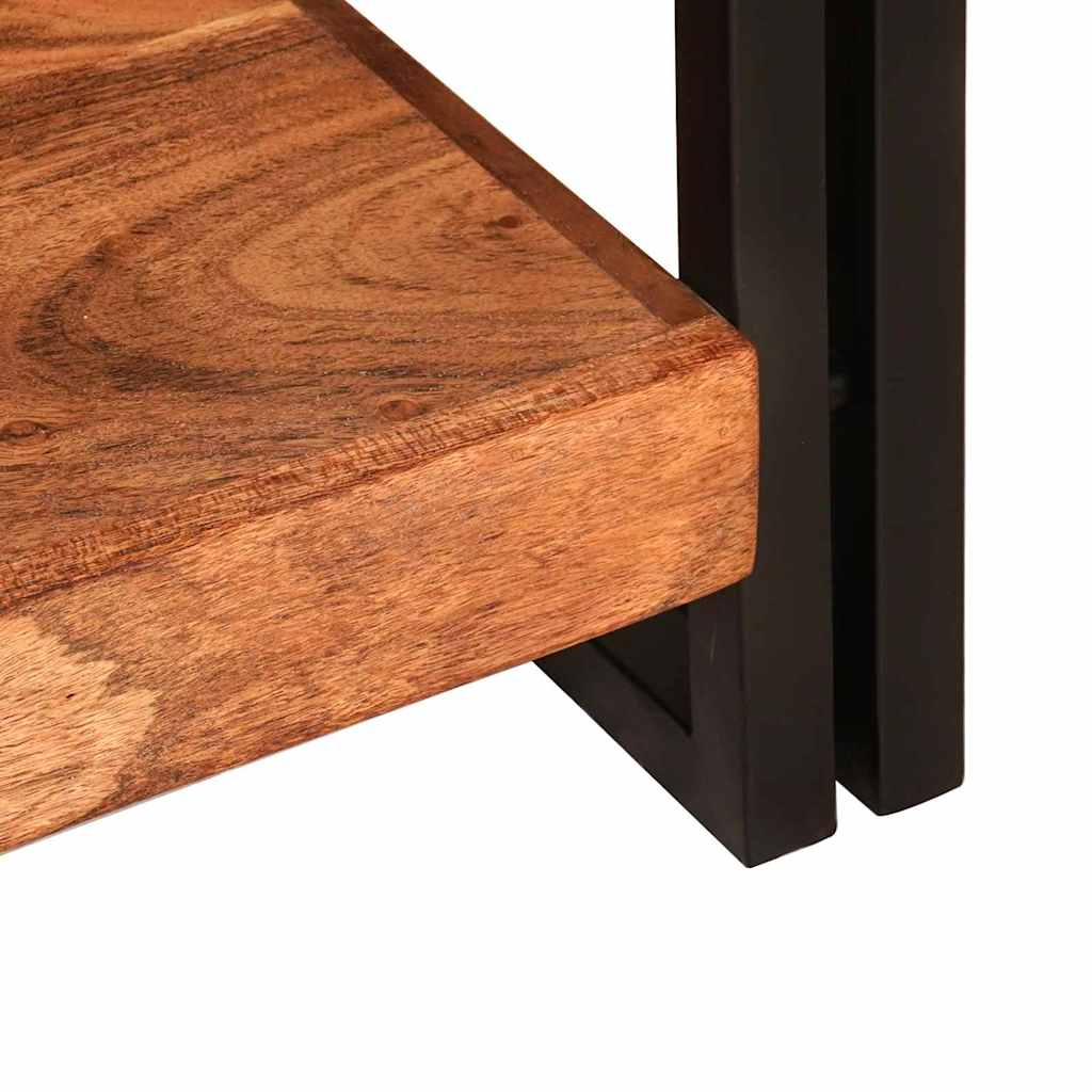 Avlastningsbord Konsollbord Brun med hylla 90 x 33 x 75 cm massivt akacia