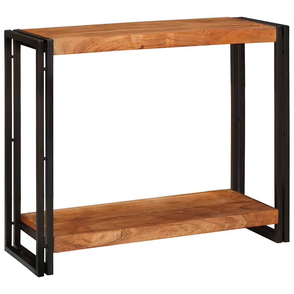 Avlastningsbord Konsollbord Brun med hylla 90 x 33 x 75 cm massivt akacia