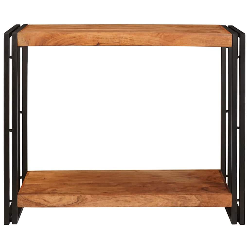 Avlastningsbord Konsollbord Brun med hylla 90 x 33 x 75 cm massivt akacia