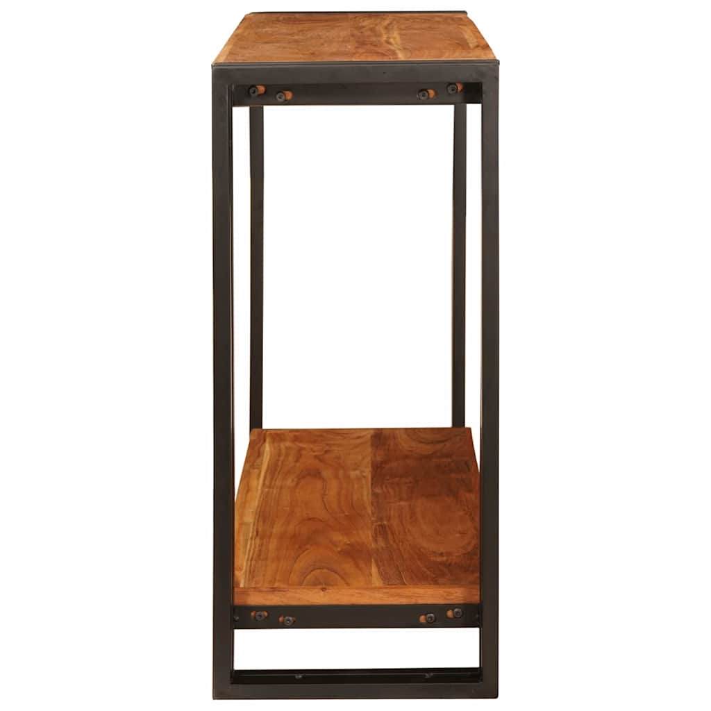 Avlastningsbord Konsollbord Brun med hylla 90 x 33 x 75 cm massivt akacia