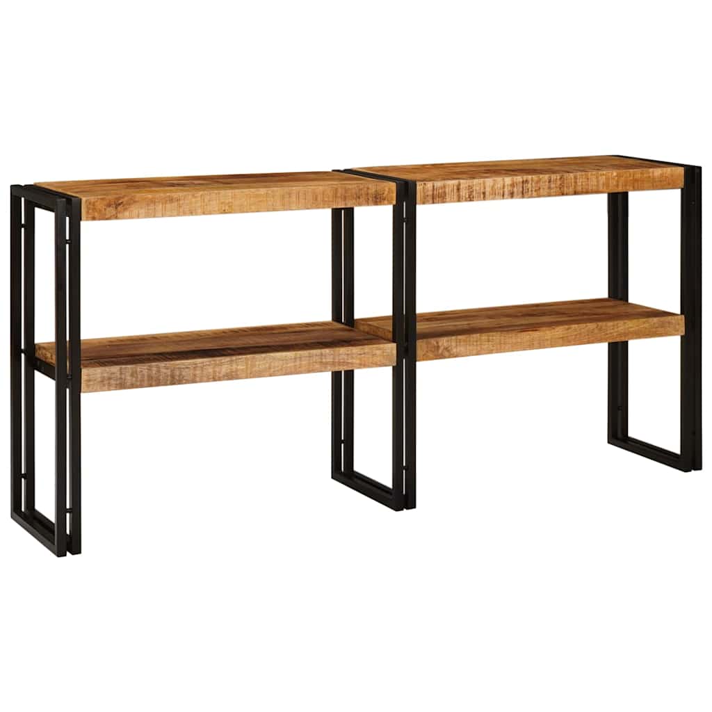 Avlastningsbord Konsollbord Trä med hylla Brun 160 x 33 x 75 cm massivt mangoträ