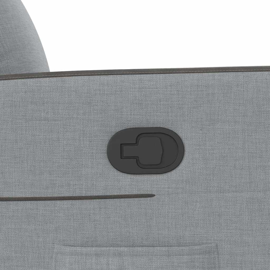 Fåtölj Ljusgrå Reclinerfåtölj med uppresningshjälp tyg