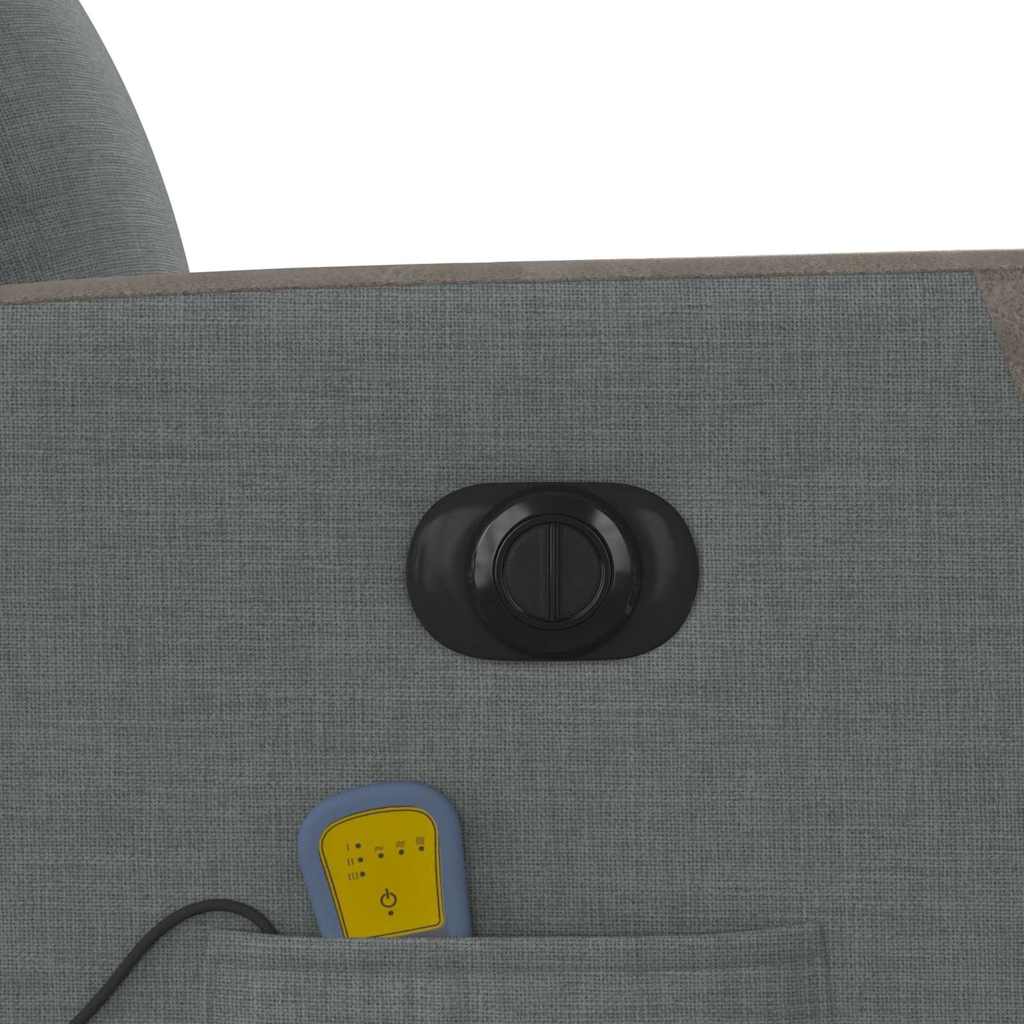 Elektrisk Massagefåtölj Mörkgrå tyg