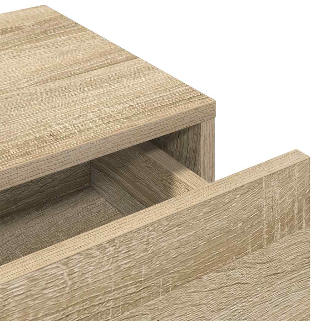 Vägghylla Sonoma Ek med lådor 100x36x19 cm