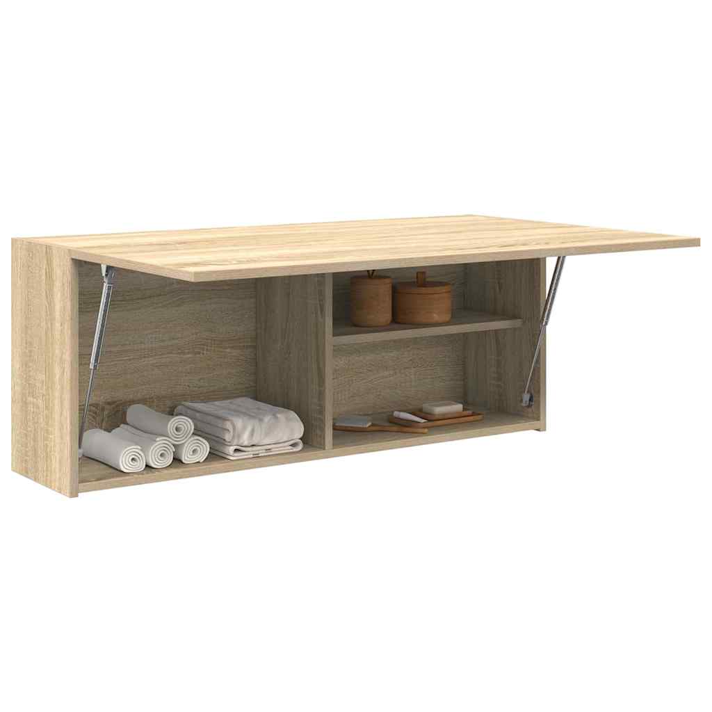 Badrumsskåp Sonoma Ek 100x25x40 cm