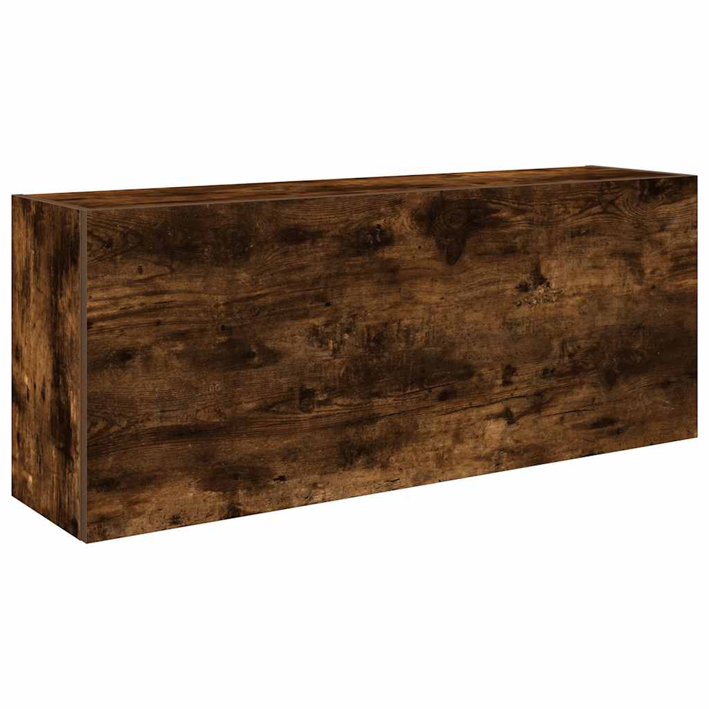 Badrumsskåp Rökfärgad Ek 100x25x40 cm
