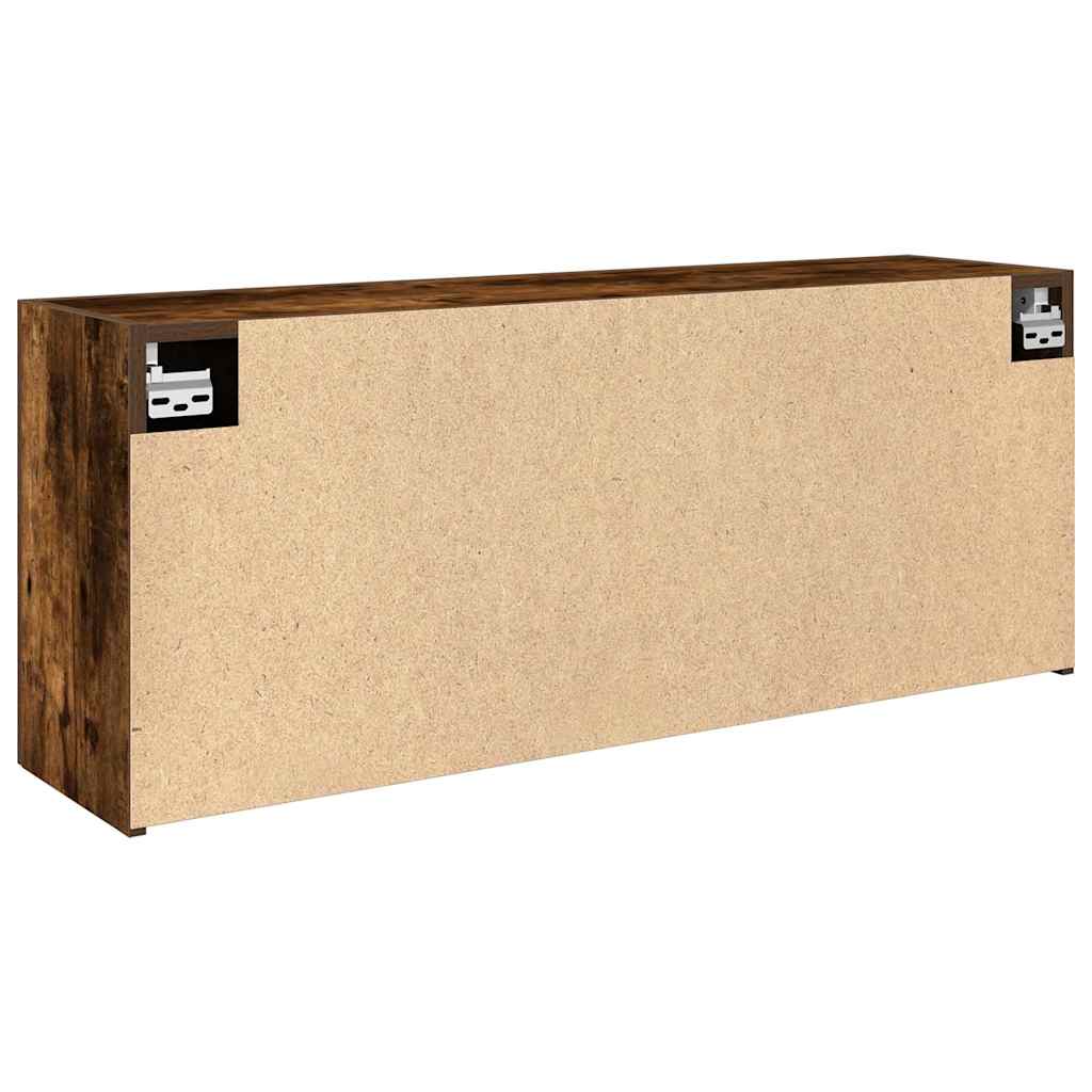 Badrumsskåp Rökfärgad Ek 100x25x40 cm