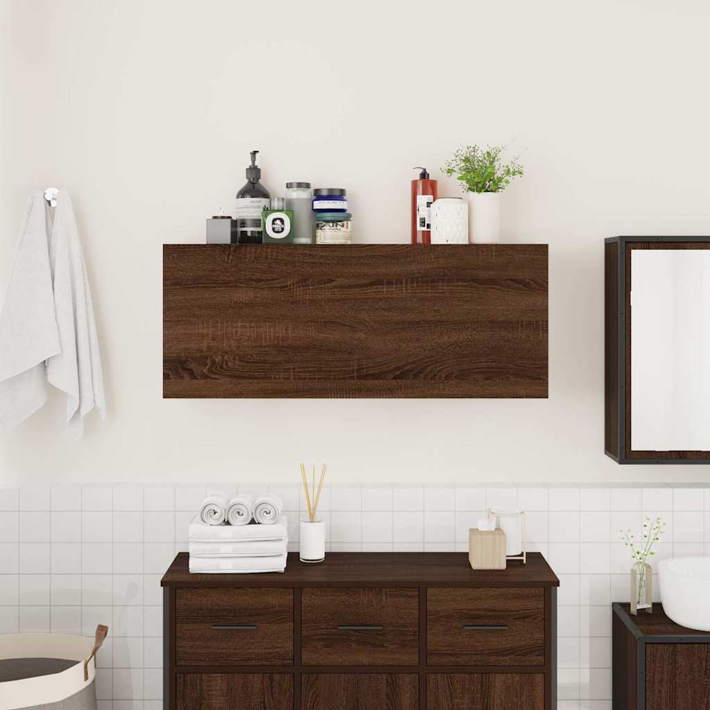 Badrumsskåp Brun Ek 100x25x40 cm