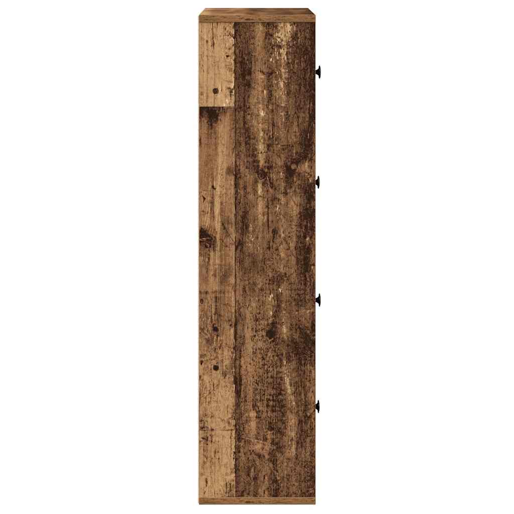 Bokhylla Åldrat Trä 60x24x101,5 cm