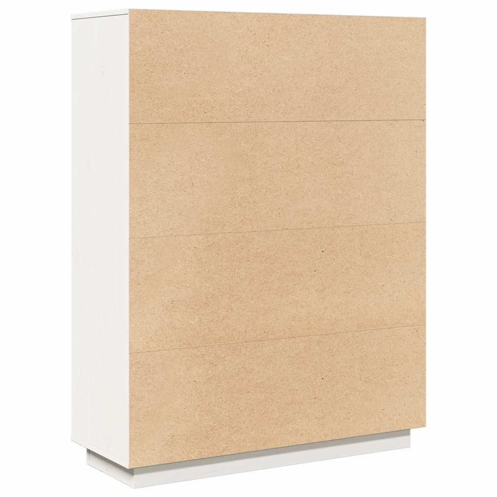 Skåp Vit 89x34x116,5 cm massiv furu