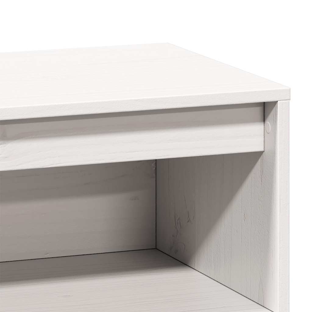 Skåp Vit 89x34x116,5 cm massiv furu