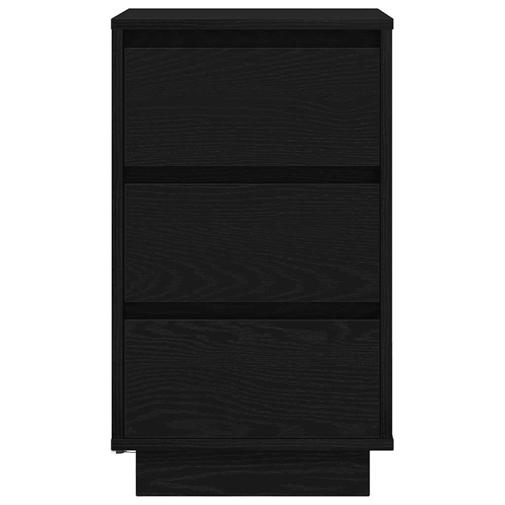 Sängbord Nattduksbord Svart med LED-lampor 38x34x65 cm
