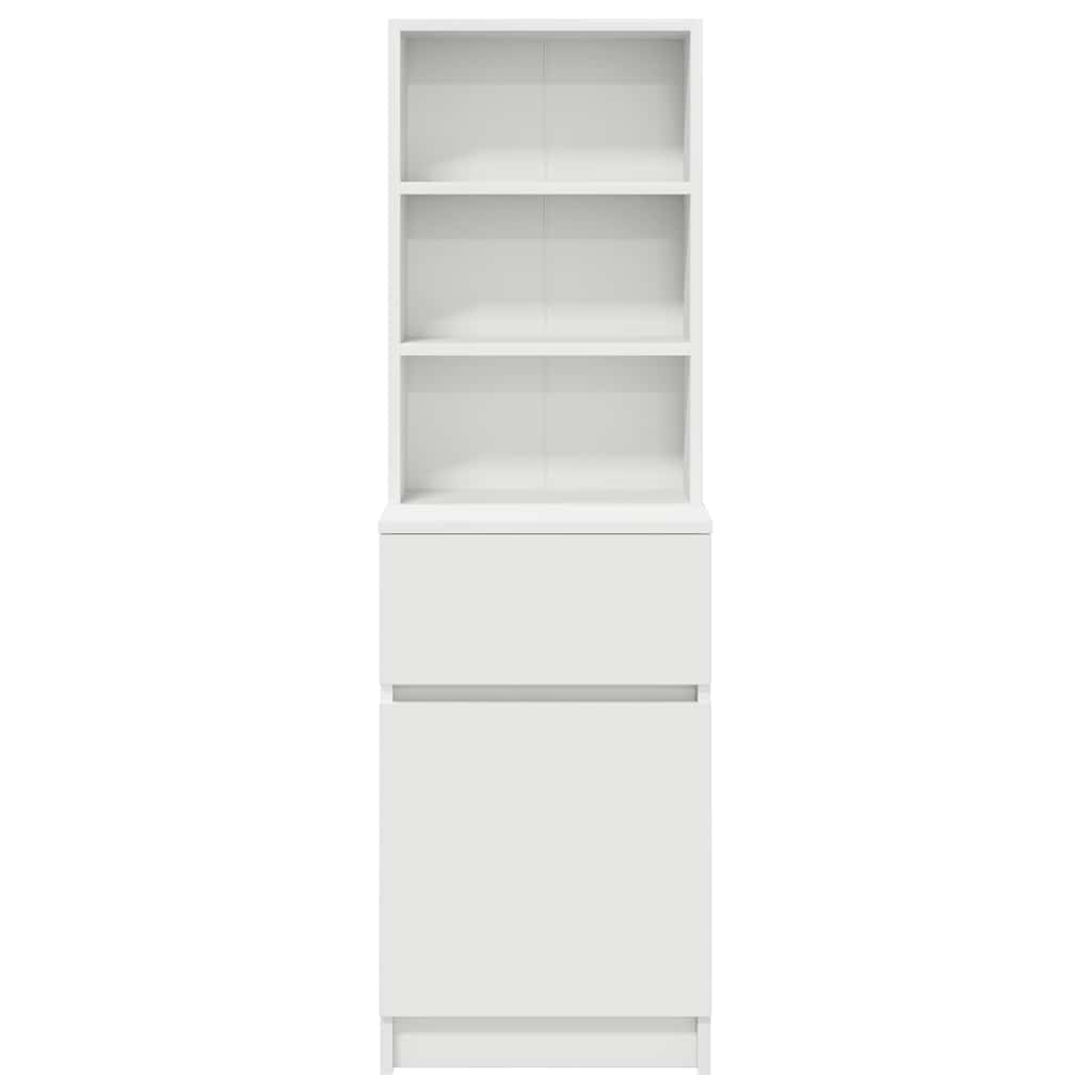 Sängbord Nattduksbord Vit 39x35x125 cm