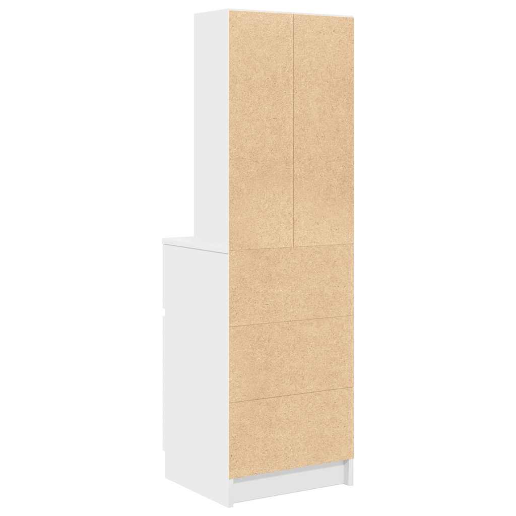Sängbord Nattduksbord Vit 39x35x125 cm