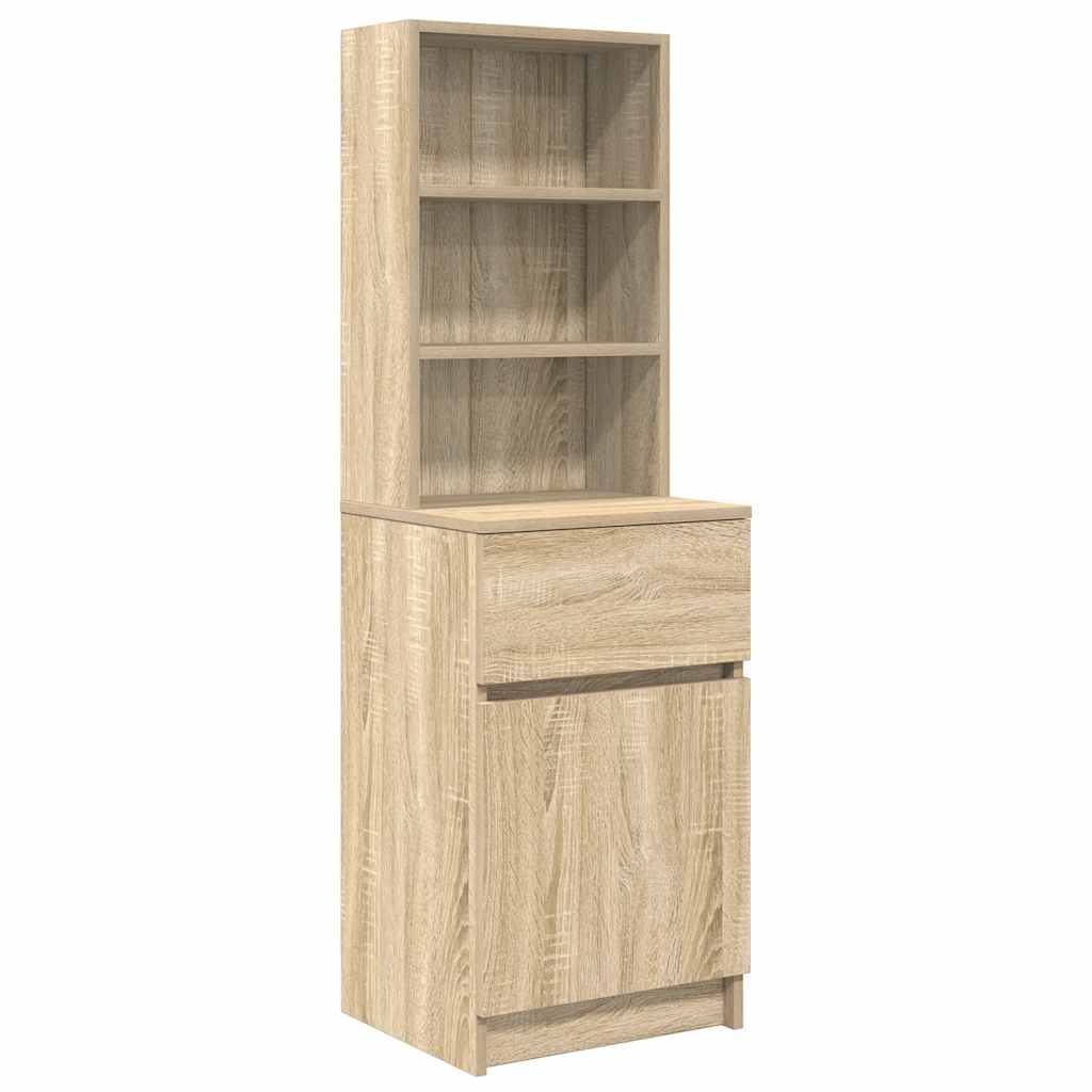 Sängbord sonoma ek 39x35x125 cm konstruerat trä