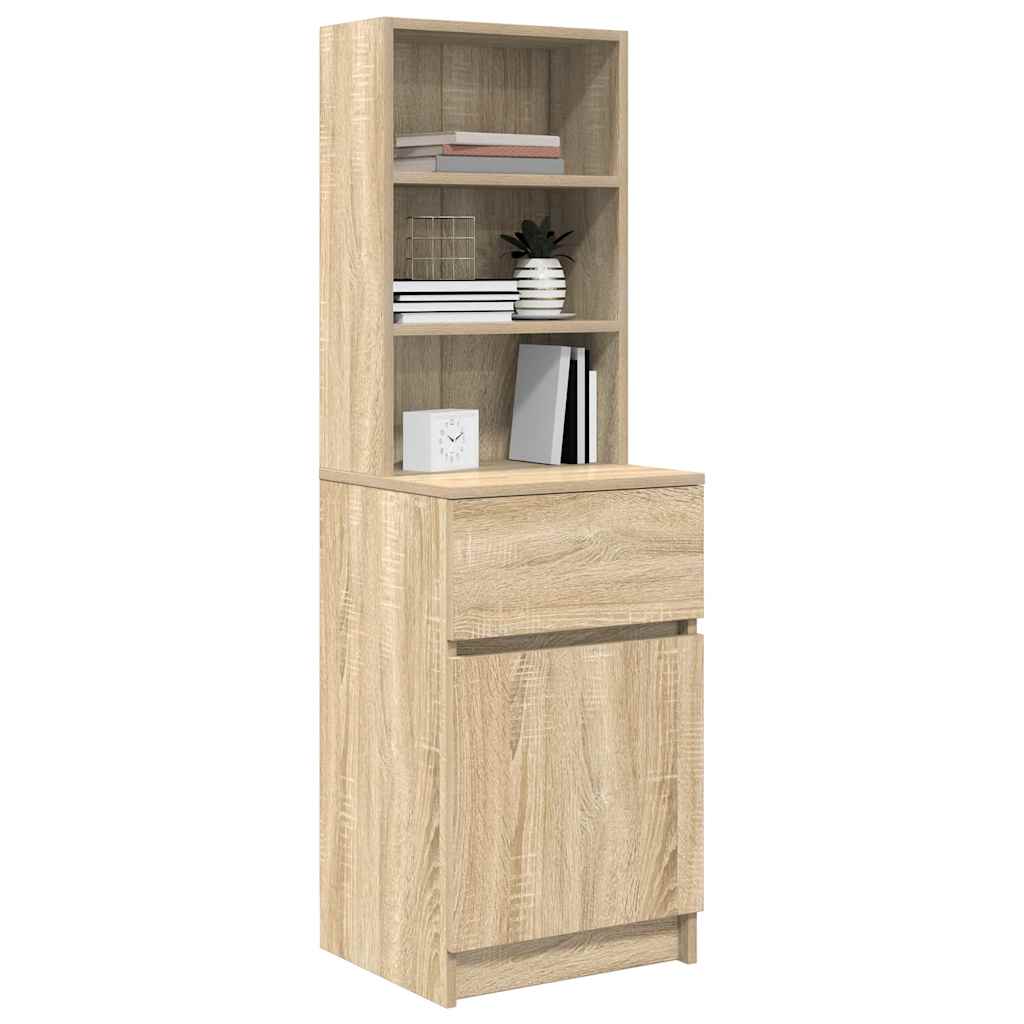Sängbord sonoma ek 39x35x125 cm konstruerat trä