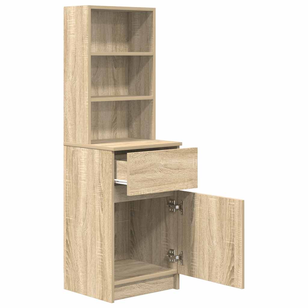 Sängbord sonoma ek 39x35x125 cm konstruerat trä