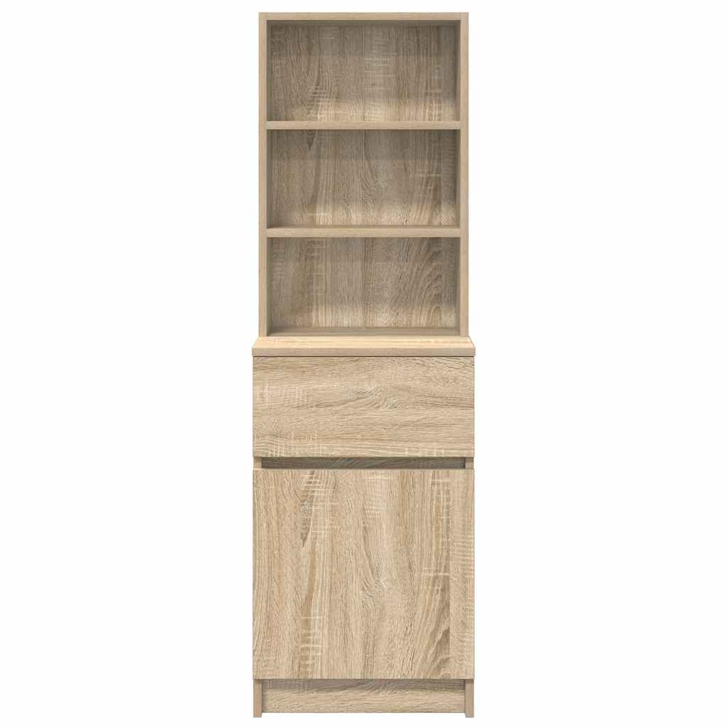 Sängbord sonoma ek 39x35x125 cm konstruerat trä