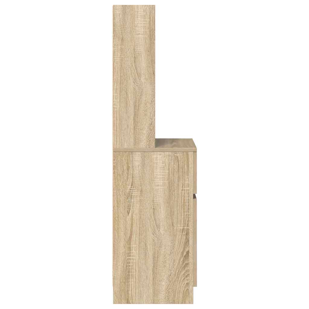 Sängbord sonoma ek 39x35x125 cm konstruerat trä