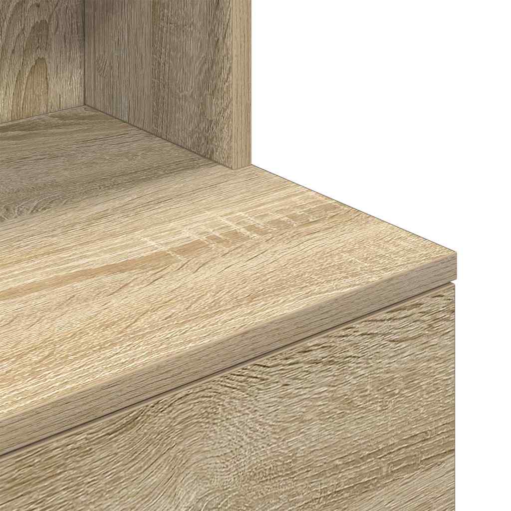 Sängbord sonoma ek 39x35x125 cm konstruerat trä