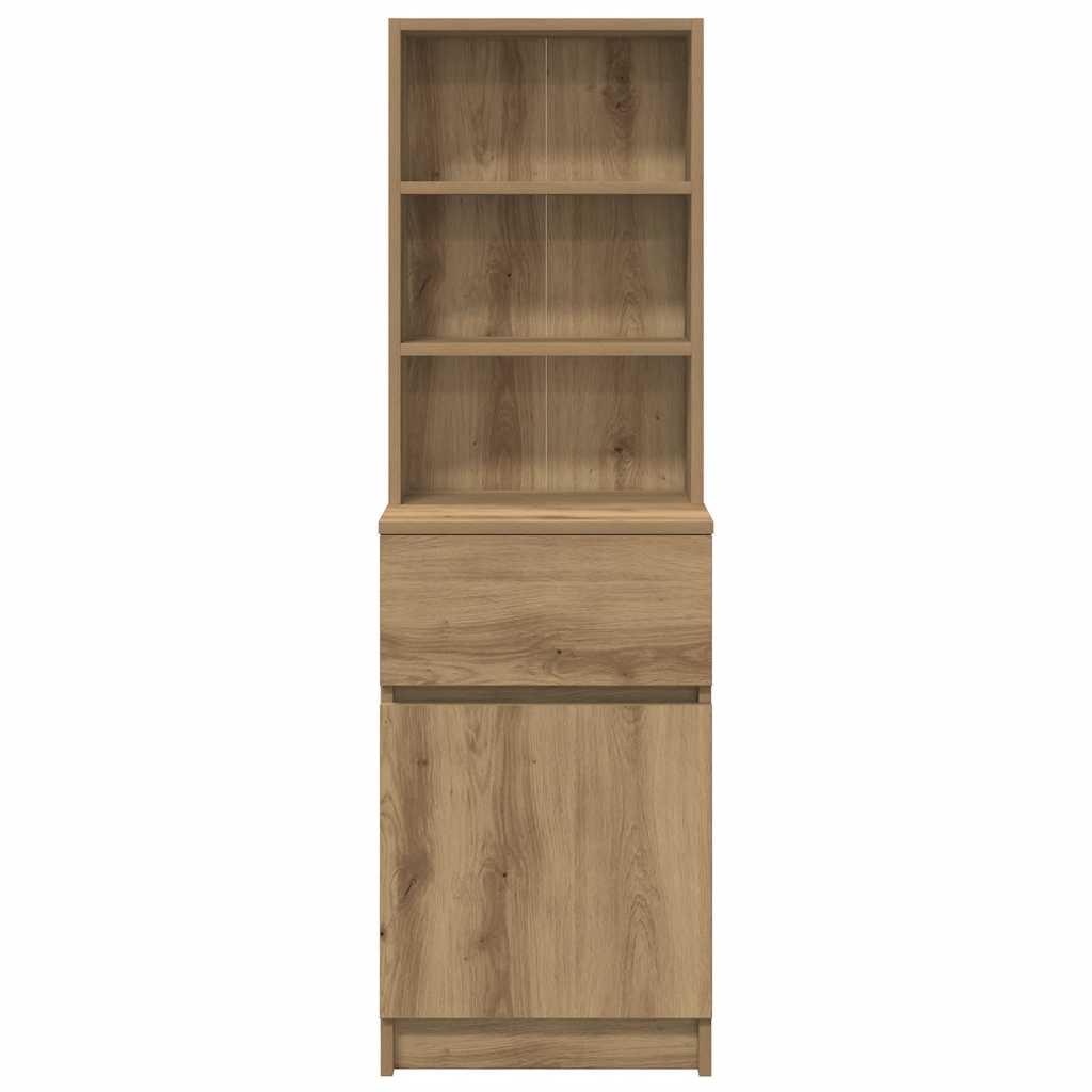 Sängbord hantverksmässig ek 39x35x125 cm konstruerat trä