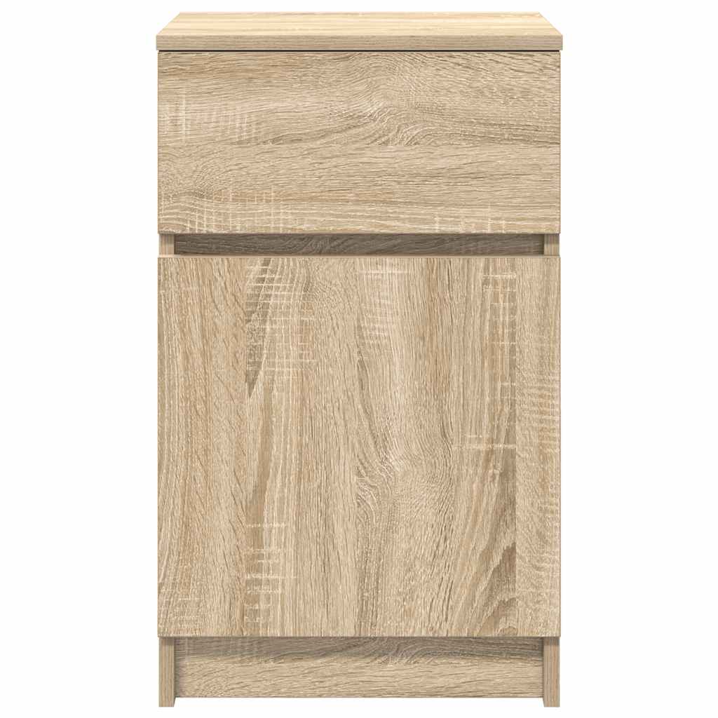 Sängbord 2 st, Sonoma ek 39x35x65 cm konstruerat trä