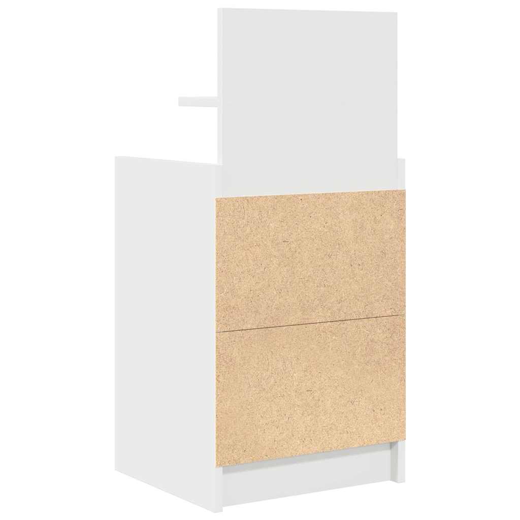 Sängbord Nattduksbord Vit Sängskåp med 2 lådor 2 st 38x34x80 cm
