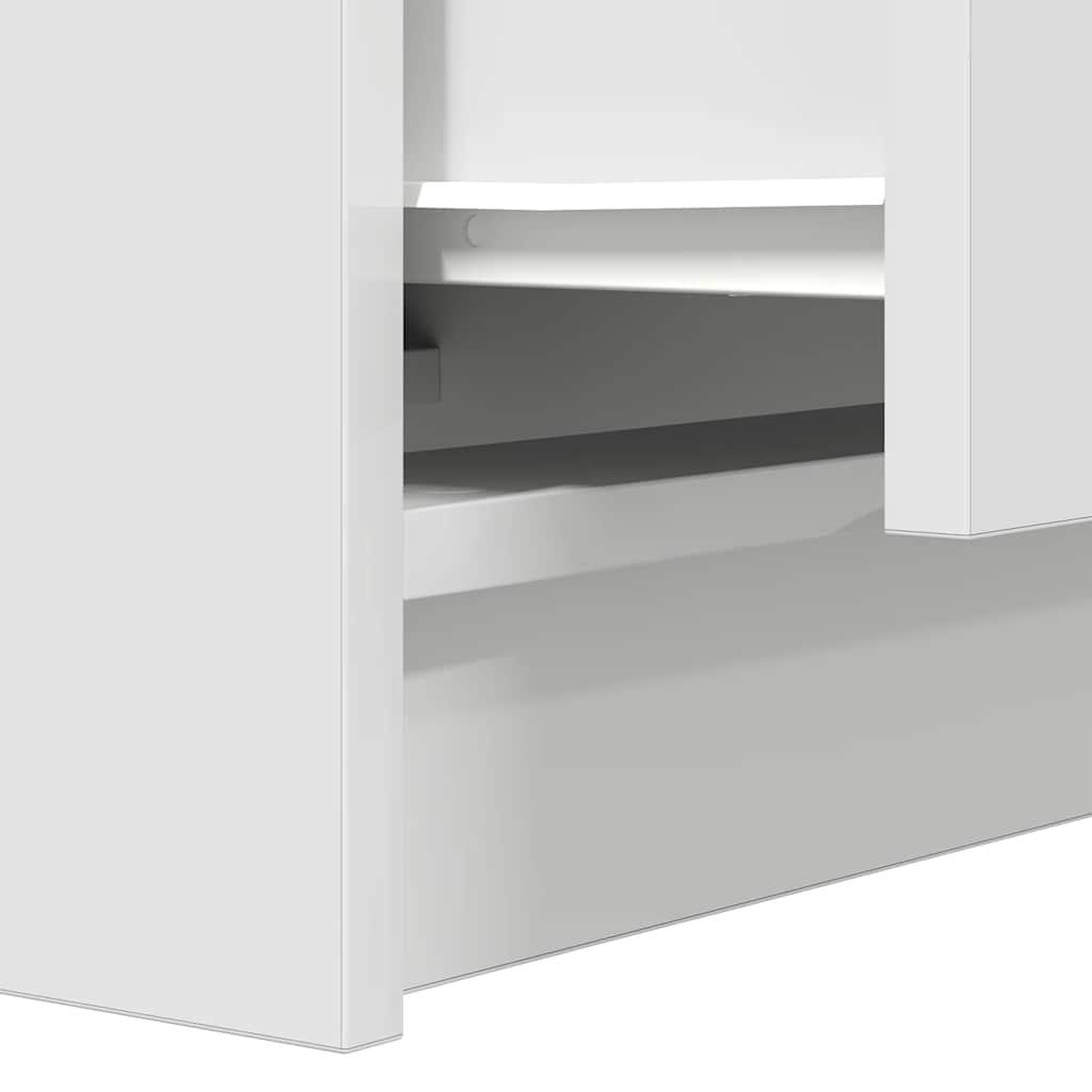 Sängbord Nattduksbord Vit Sängskåp med 2 lådor 2 st 38x34x80 cm