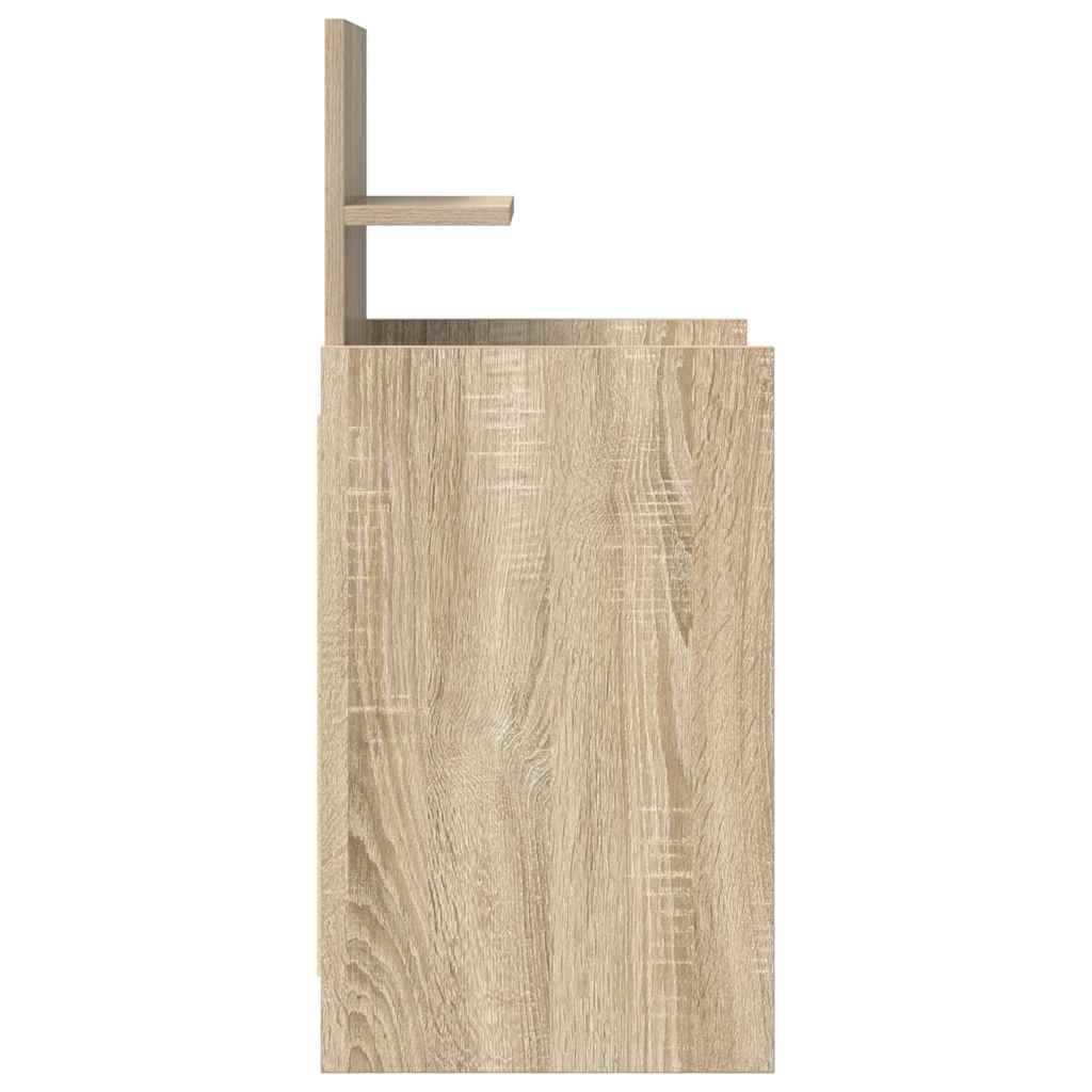 Sängbord med 2 lådor 2 st Sonoma ek 38x34x80 cm