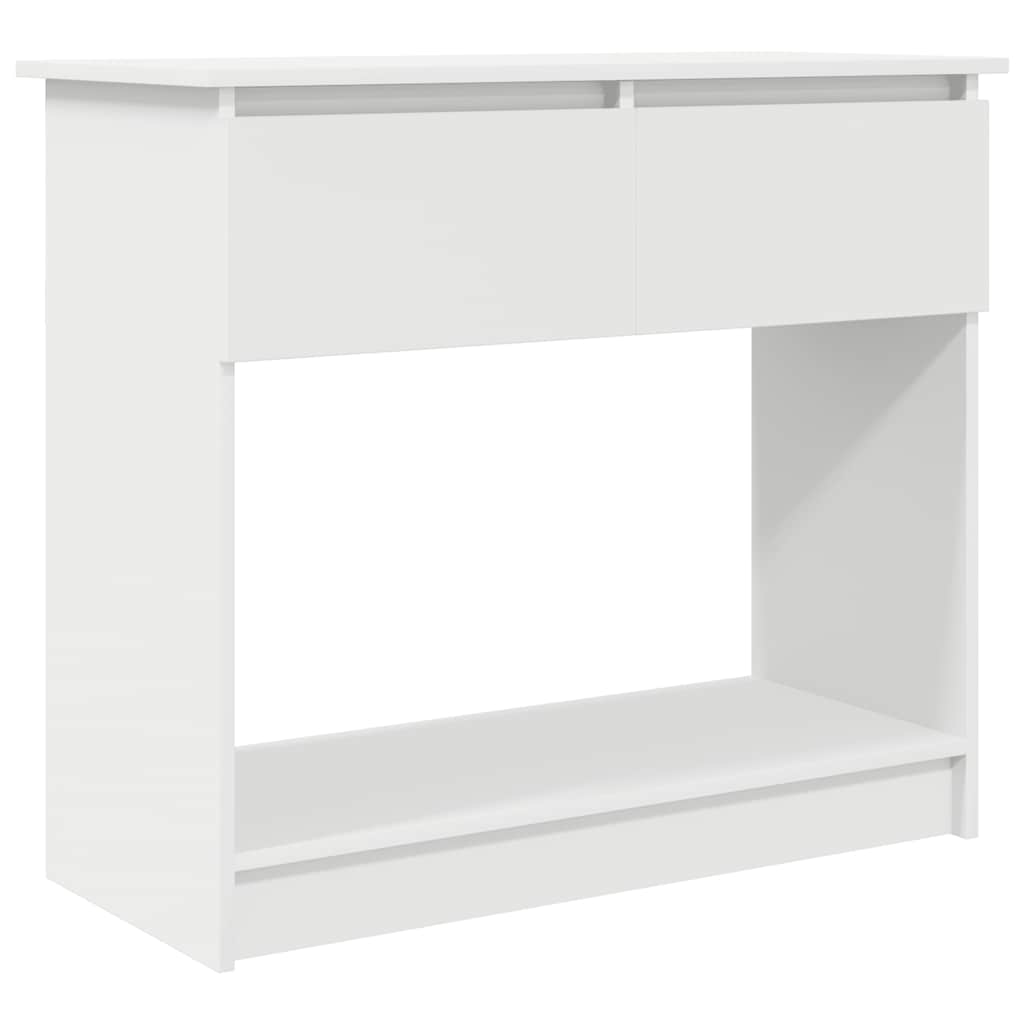 Avlastningsbord Konsollbord Vit med lådor 85,5x38,5x74,5 cm