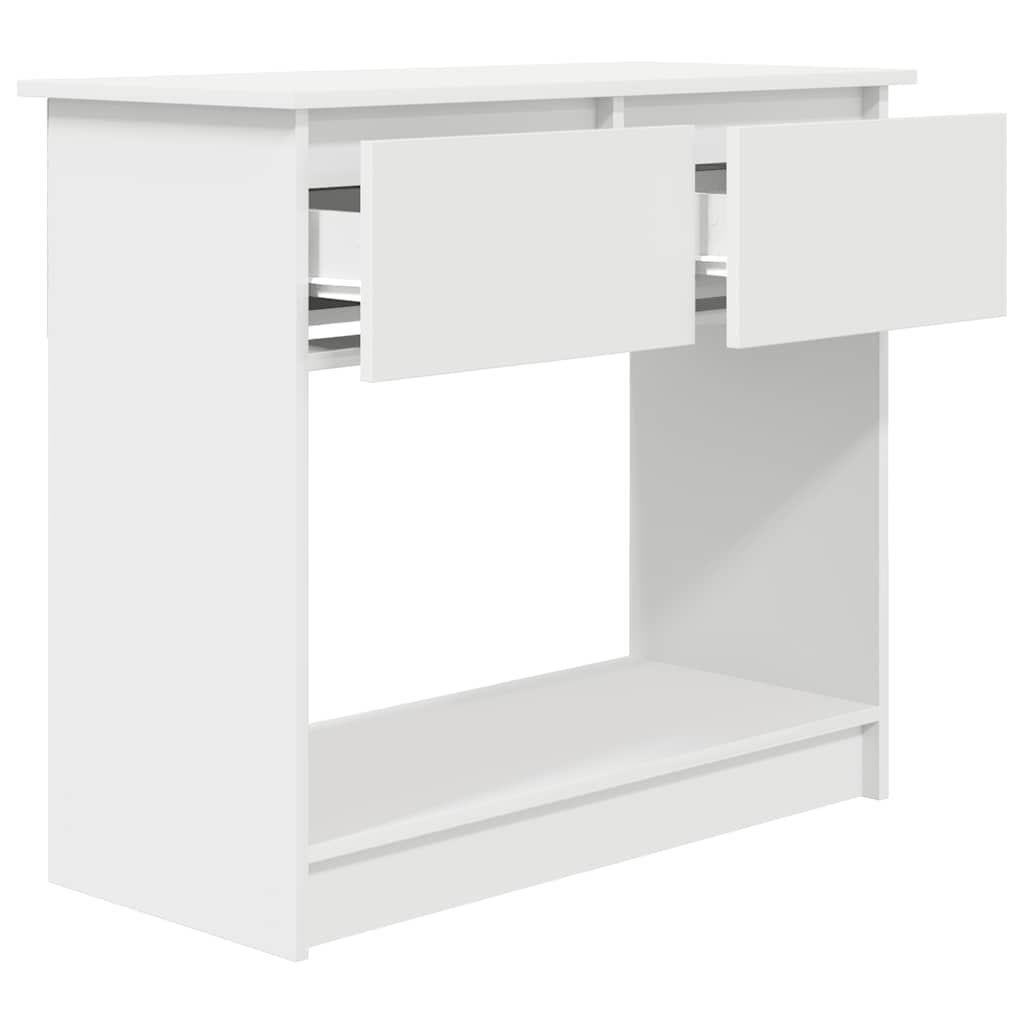 Avlastningsbord Konsollbord Vit med lådor 85,5x38,5x74,5 cm