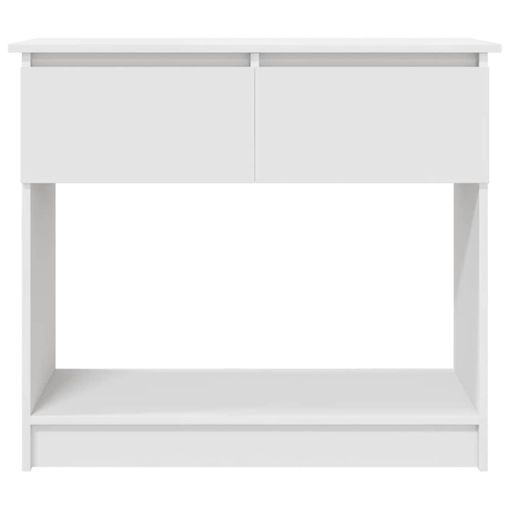 Avlastningsbord Konsollbord Vit med lådor 85,5x38,5x74,5 cm