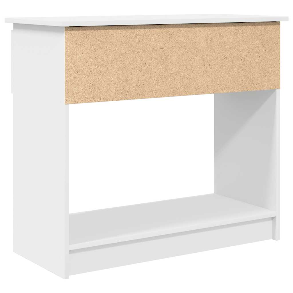 Avlastningsbord Konsollbord Vit med lådor 85,5x38,5x74,5 cm