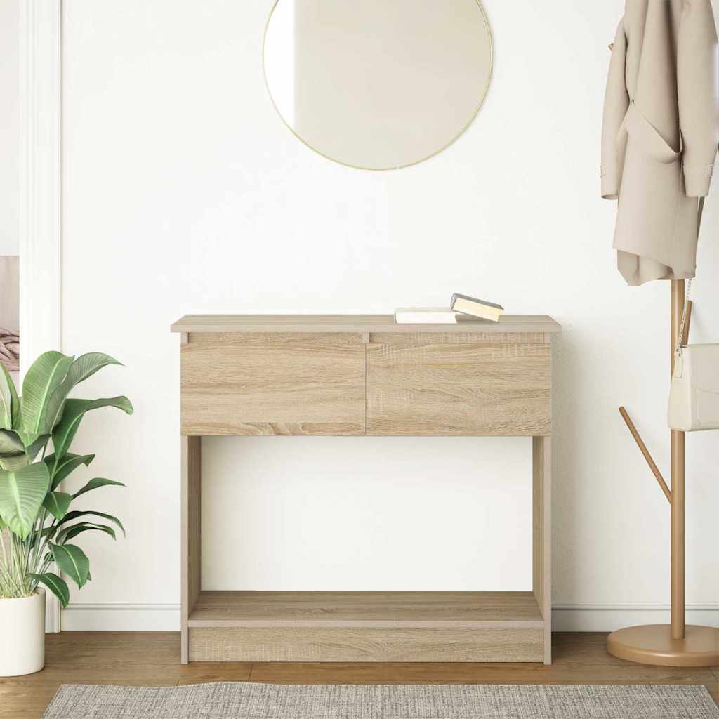 Avlastningsbord Konsollbord Sonoma Ek med lådor 85,5x38,5x74,5 cm