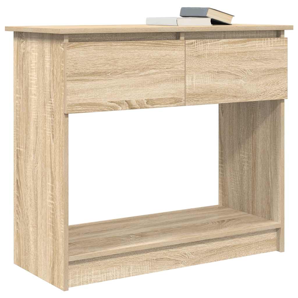 Avlastningsbord Konsollbord Sonoma Ek med lådor 85,5x38,5x74,5 cm
