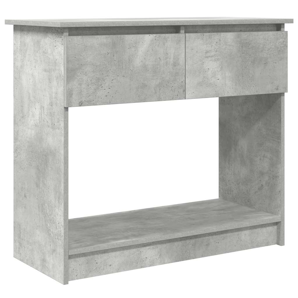 Avlastningsbord Konsollbord Betonggrå med lådor 85,5x38,5x74,5 cm
