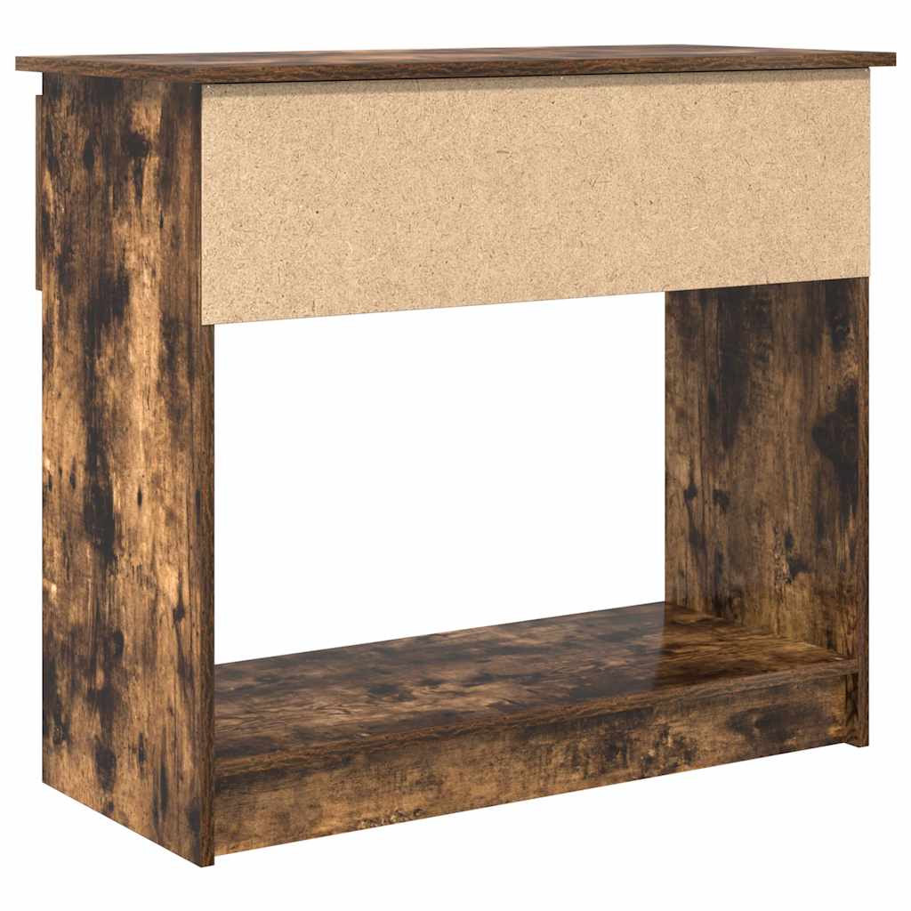 Avlastningsbord Konsollbord Rökfärgad Ek med lådor 85,5x38,5x74,5 cm