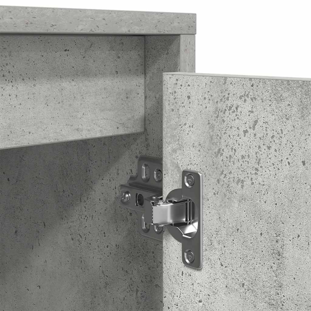 TV-Möbel Betonggrå TV-Bänk LED-lampor 100x41x50 cm