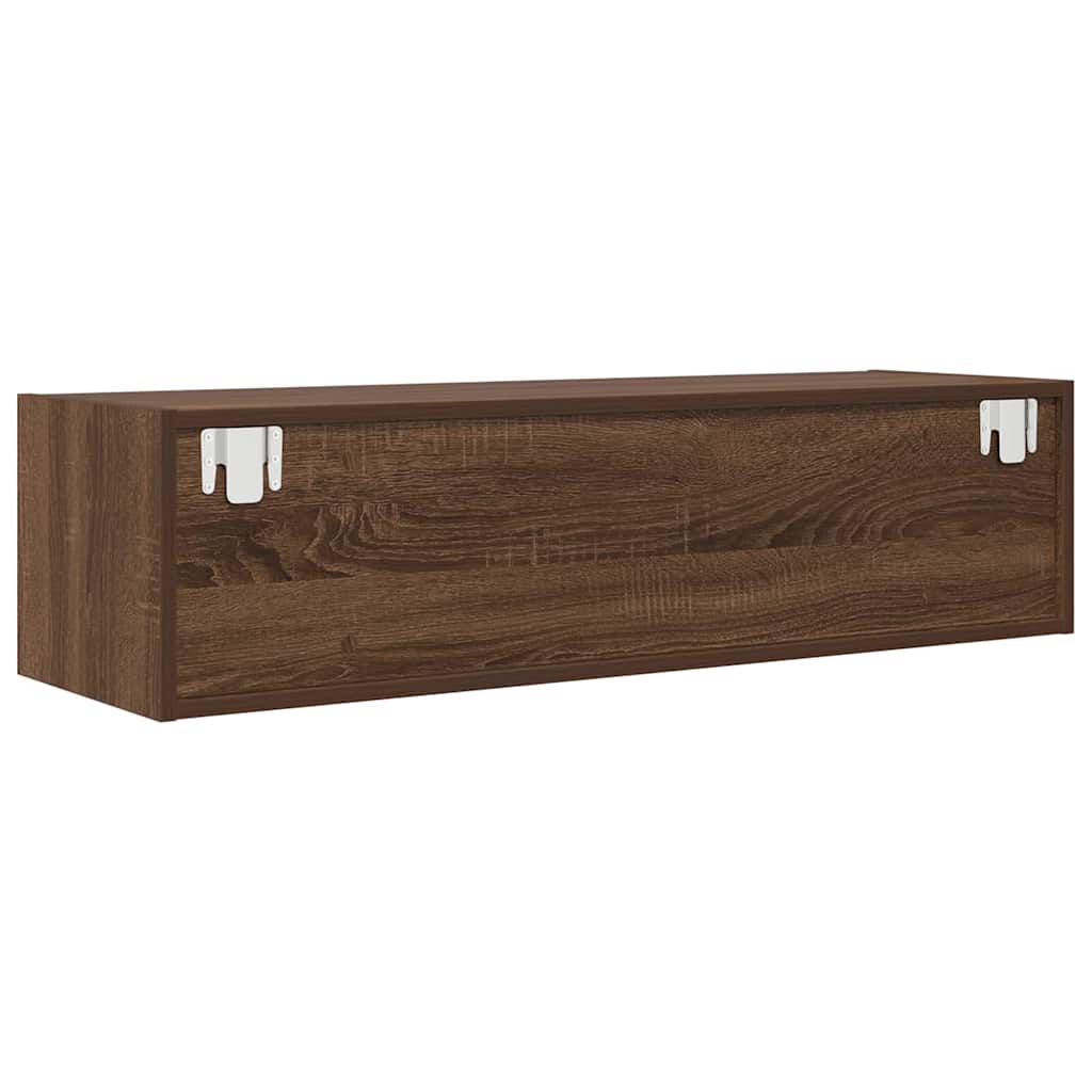 TV-skåp med låda Brun Ek 100 x 31 x 25,5 cm