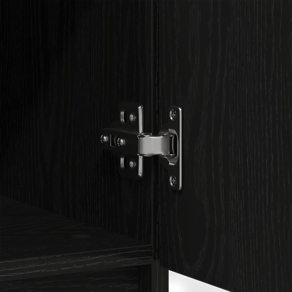 Skänk Svart Ek med lådor 71x35x84 cm