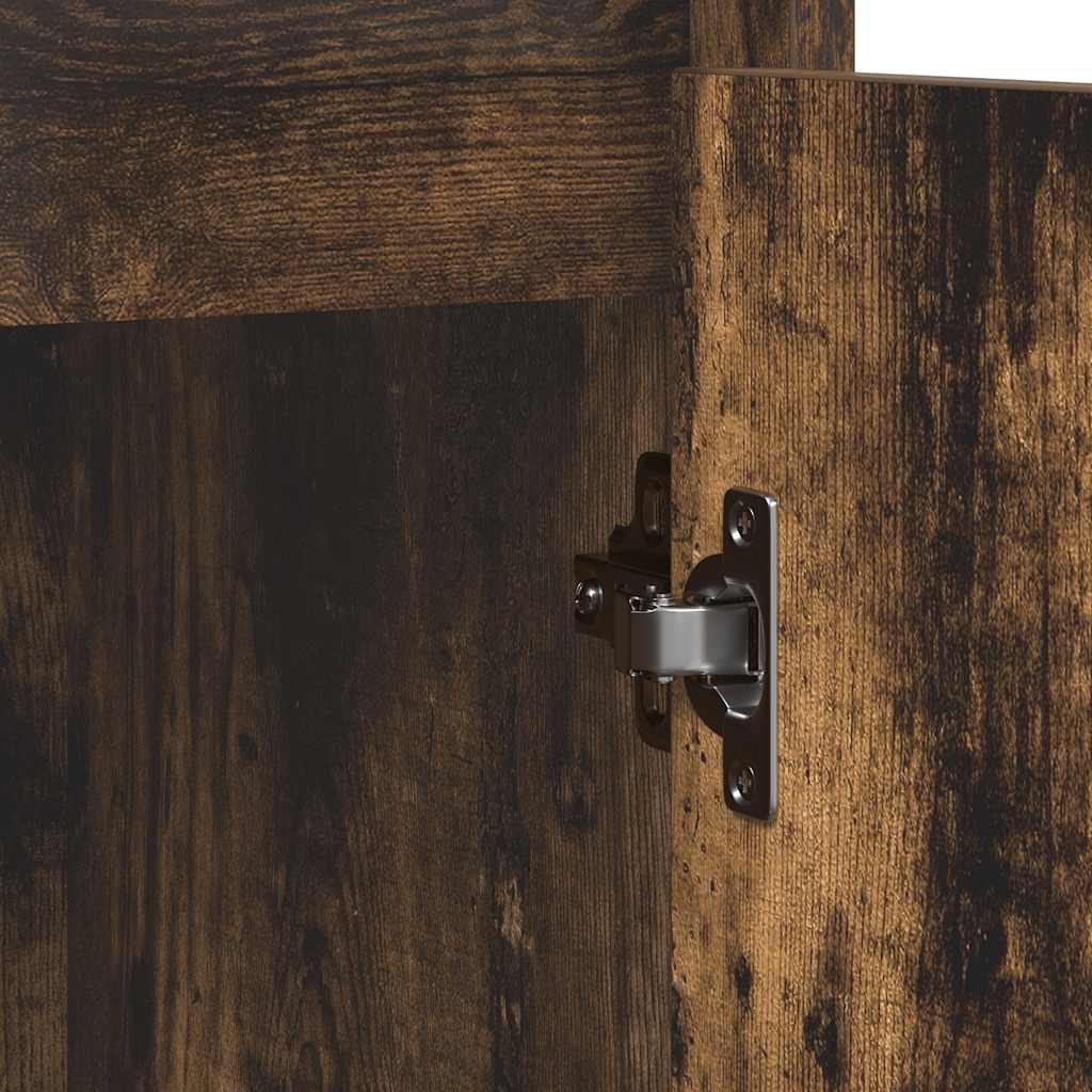 Skänk rökt ek 85x34x76 cm konstruerat trä