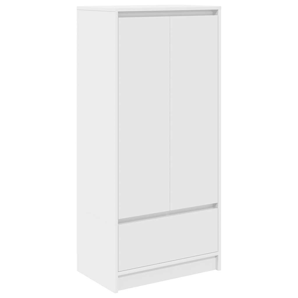 Skåp Vit med låda Vit 55,5x34x119,5 cm