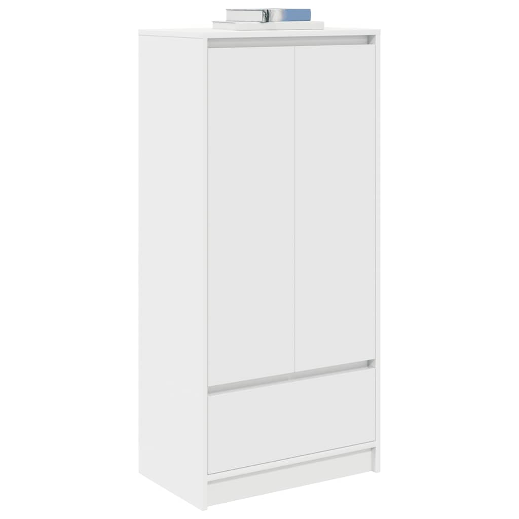 Skåp Vit med låda Vit 55,5x34x119,5 cm