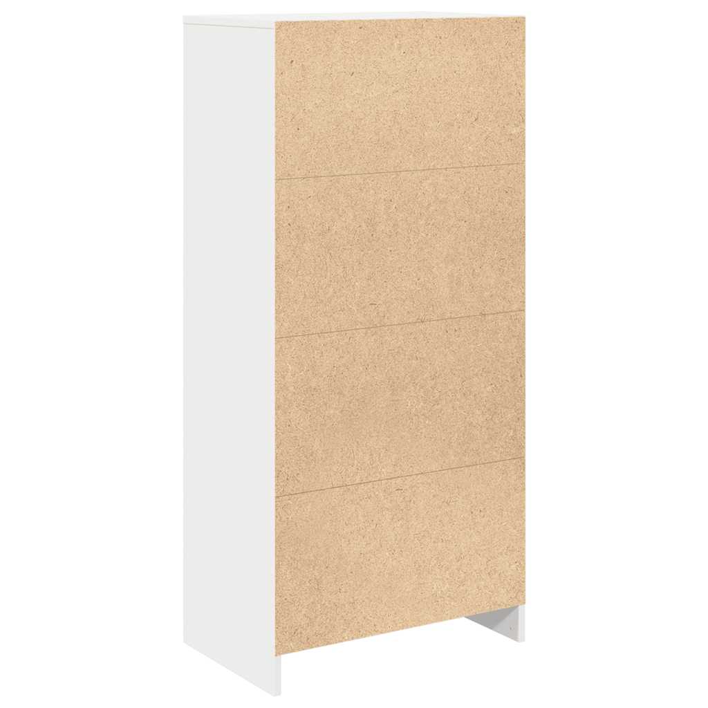 Skåp Vit med låda Vit 55,5x34x119,5 cm