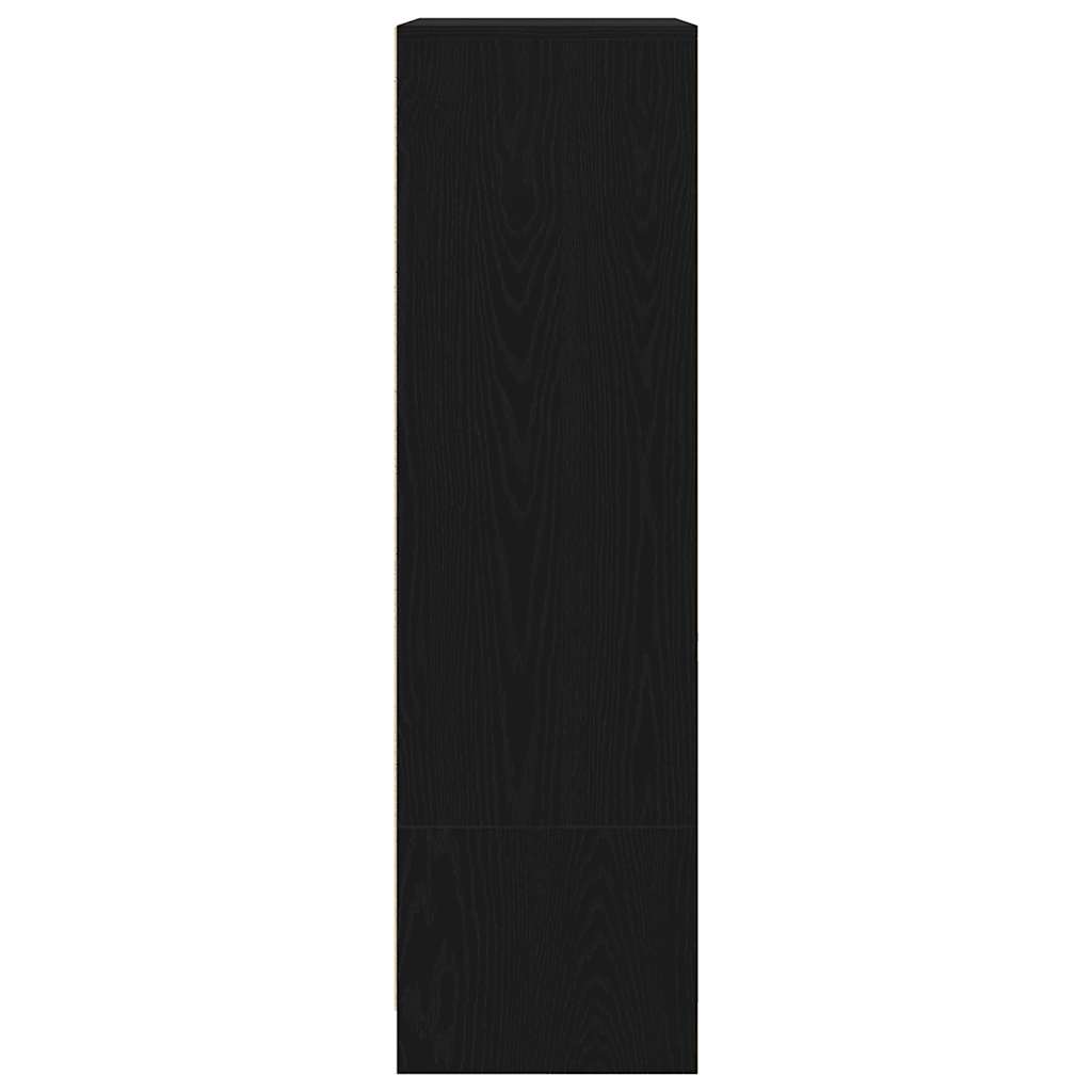 Skåp Svart Ek med låda Svart Ek 55,5x34x119,5 cm