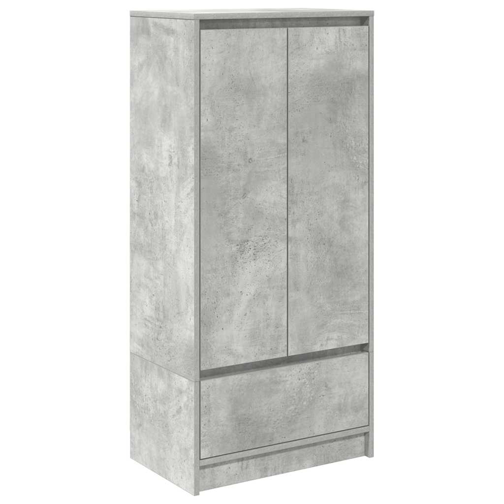 Skåp Betonggrå med låda Betonggrå 55,5x34x119,5 cm