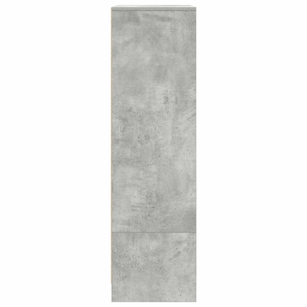 Skåp Betonggrå med låda Betonggrå 55,5x34x119,5 cm