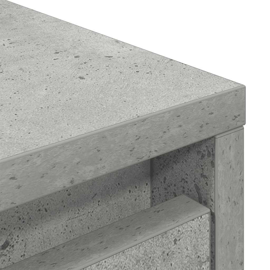 Skåp Betonggrå med låda Betonggrå 55,5x34x119,5 cm